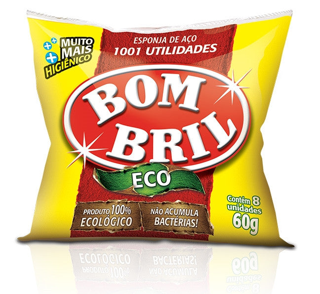 Bombril Steel Wool Pads 8 units - Esponja de Aço 8 unidades