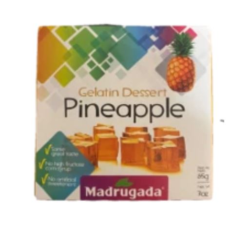 Madrugada Gelatina Abacaxi 85g - Pineapple Gelatin 3oz