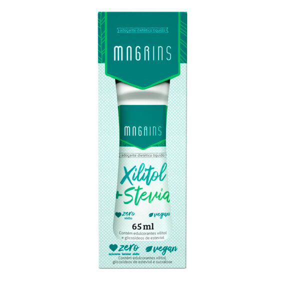 Magrins Adocante Xilitol e Stevia 65ml - Xilitol and Stevia Sweetener