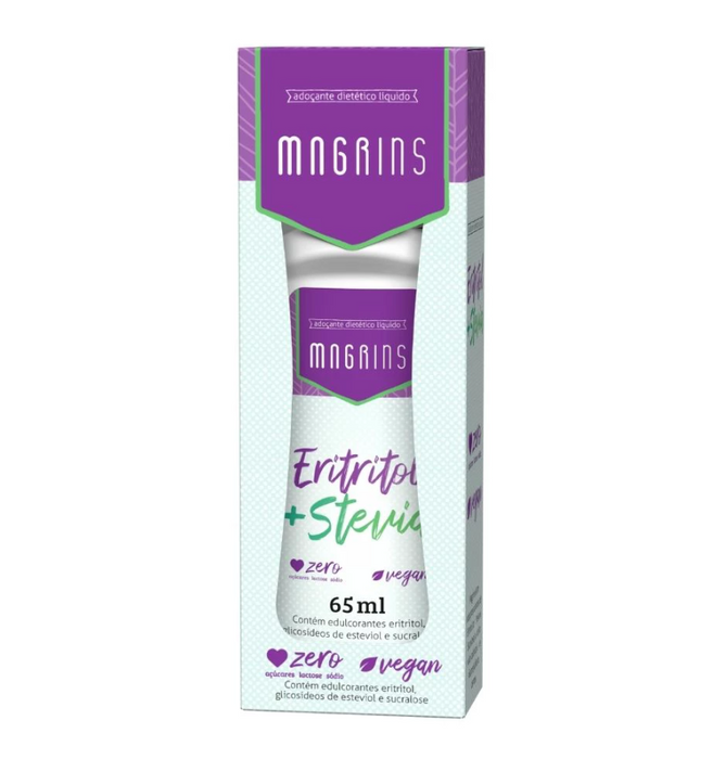 Magrins AdocanteEritritol com Stevia 65ml - Eritritol and Stevia Sweetener