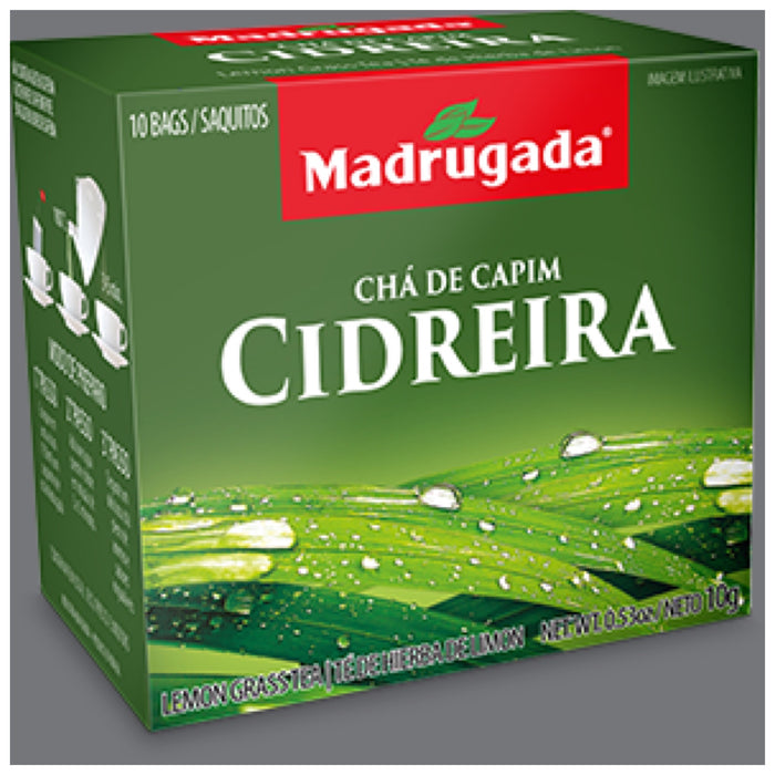 Madrugada Lemon Grass Tea 0.35oz 10 bags - Cha de Capim Cidreira 10g