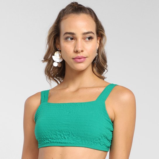 Top Colcci Reto Liso Feminino - Verde