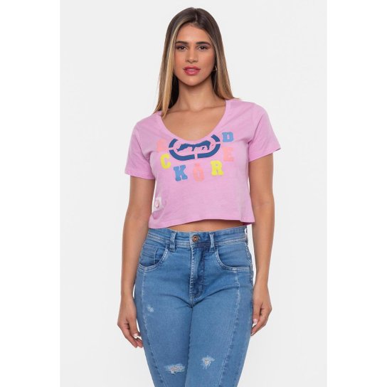 Camiseta Ecko Feminina Estampada Feminino - Rosê