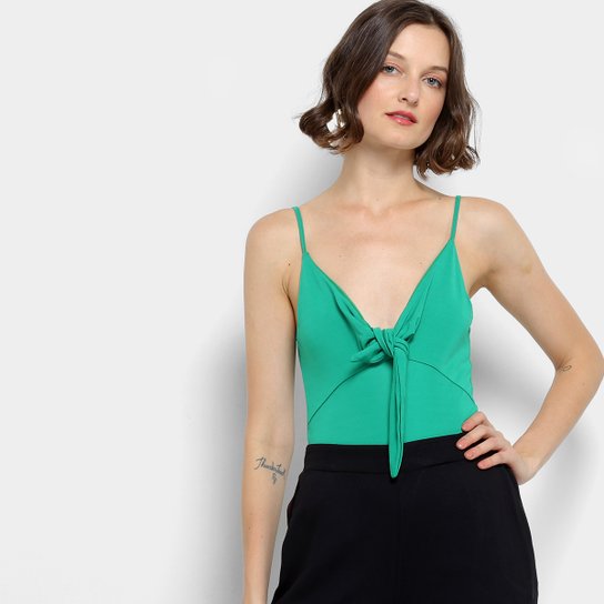 Body Colcci com Laço Feminino - Verde